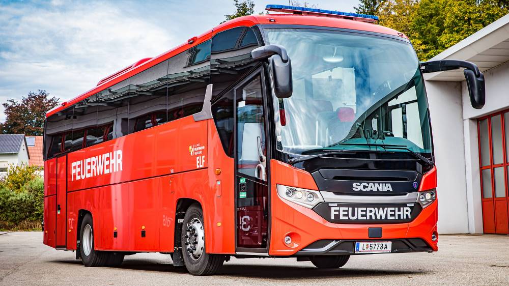 Autobus Scania pro rakouské hasiče