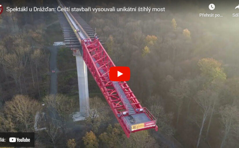 Spektákl u Drážďan: Čeští stavbaři vysouvali unikátní štíhlý most
